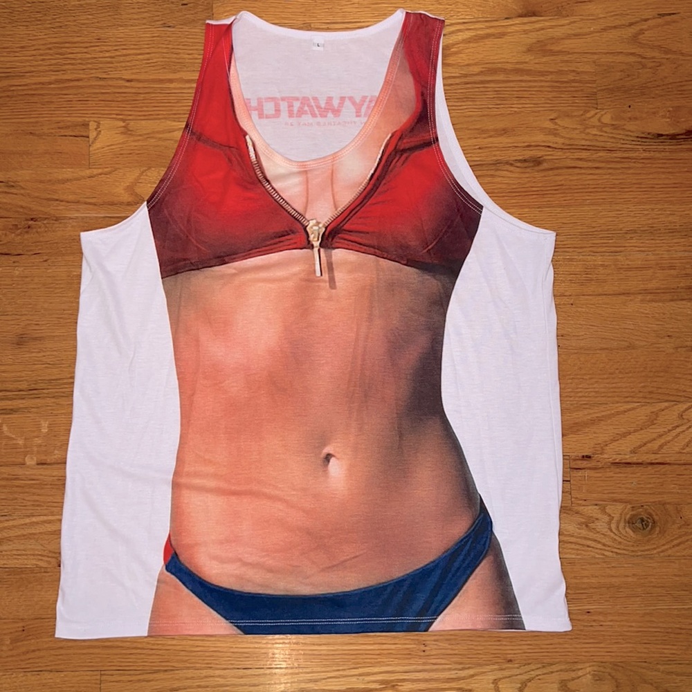 Baywatch Movie Promo Gag Tank Top Size L - NWOT